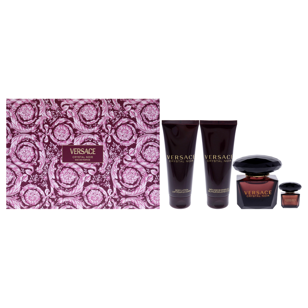 Versace Crystal Noir by Versace for Women 4 Pc Gift Set